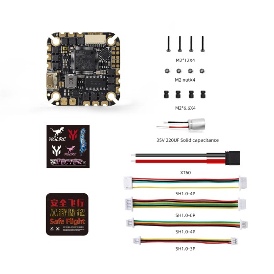 Wholesale HGLRC SPECTER F722 40A AIO 4-6S Flight Controller MPU6000 40A ESC for 2-4 Inch RC Drone